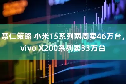 慧仁策略 小米15系列两周卖46万台，vivo X200系列卖33万台