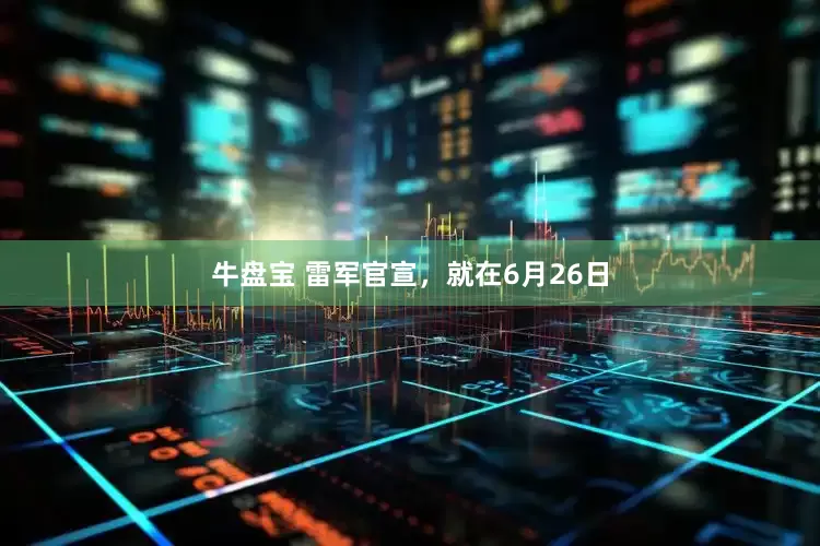 牛盘宝 雷军官宣，就在6月26日