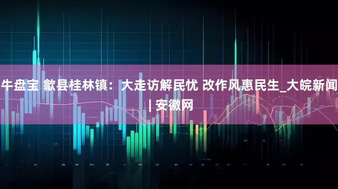 牛盘宝 歙县桂林镇：大走访解民忧 改作风惠民生_大皖新闻 | 安徽网